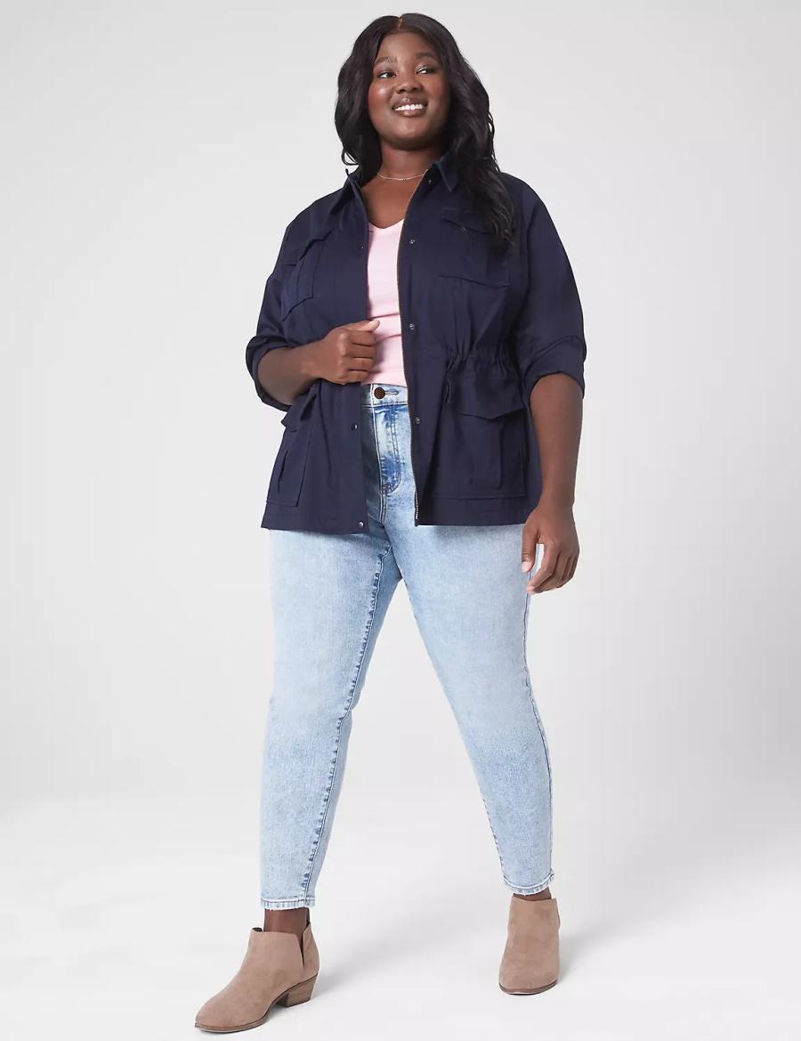 Women Lane Bryant Signature Fit Skinny Jeans Light Blue | ZLS5610GJ