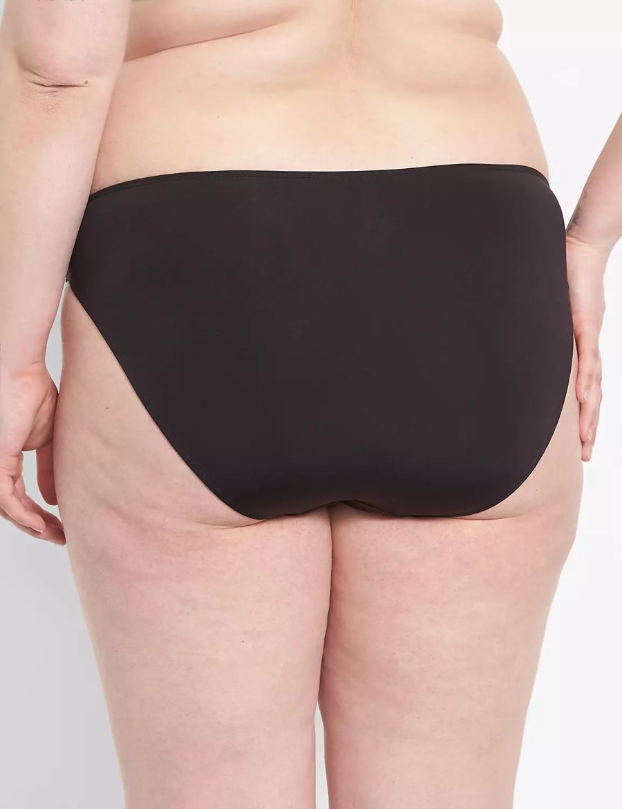 Women Lane Bryant Slick Chicks Adaptive High-Cut Briefs Black | IEA4814SQ