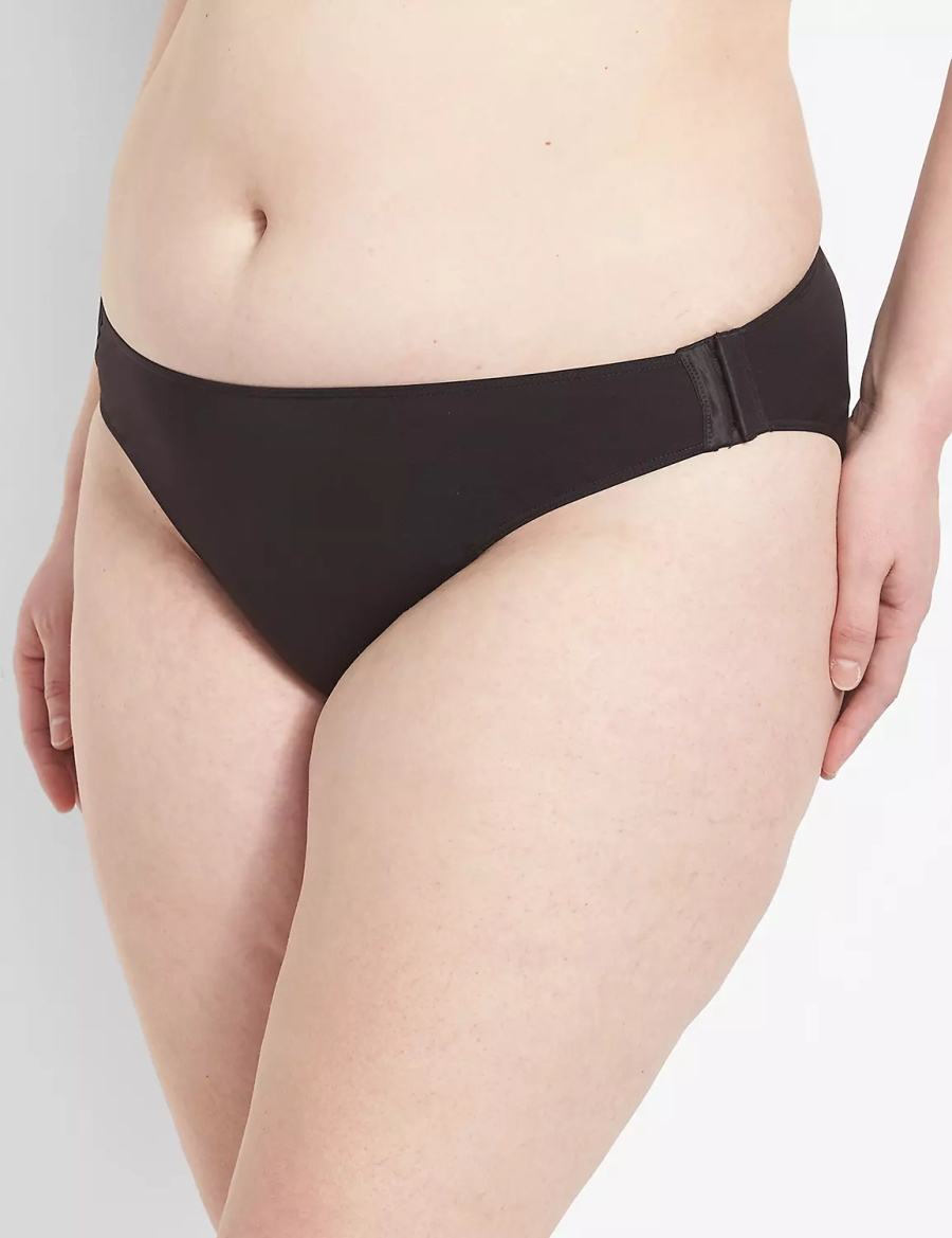 Women Lane Bryant Slick Chicks Adaptive High-Cut Briefs Black | IEA4814SQ