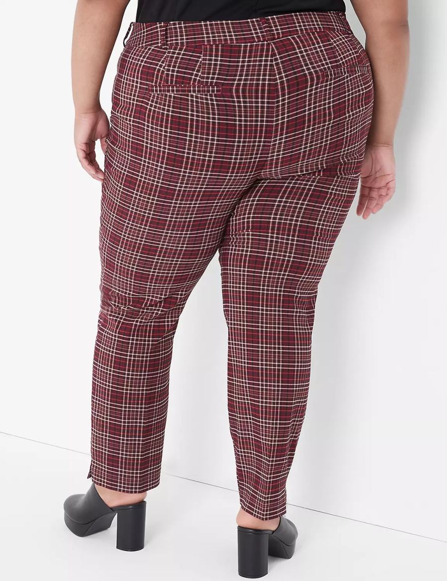 Women Lane Bryant Slim Ankle 4-Season Pants Red | YGB5324OA