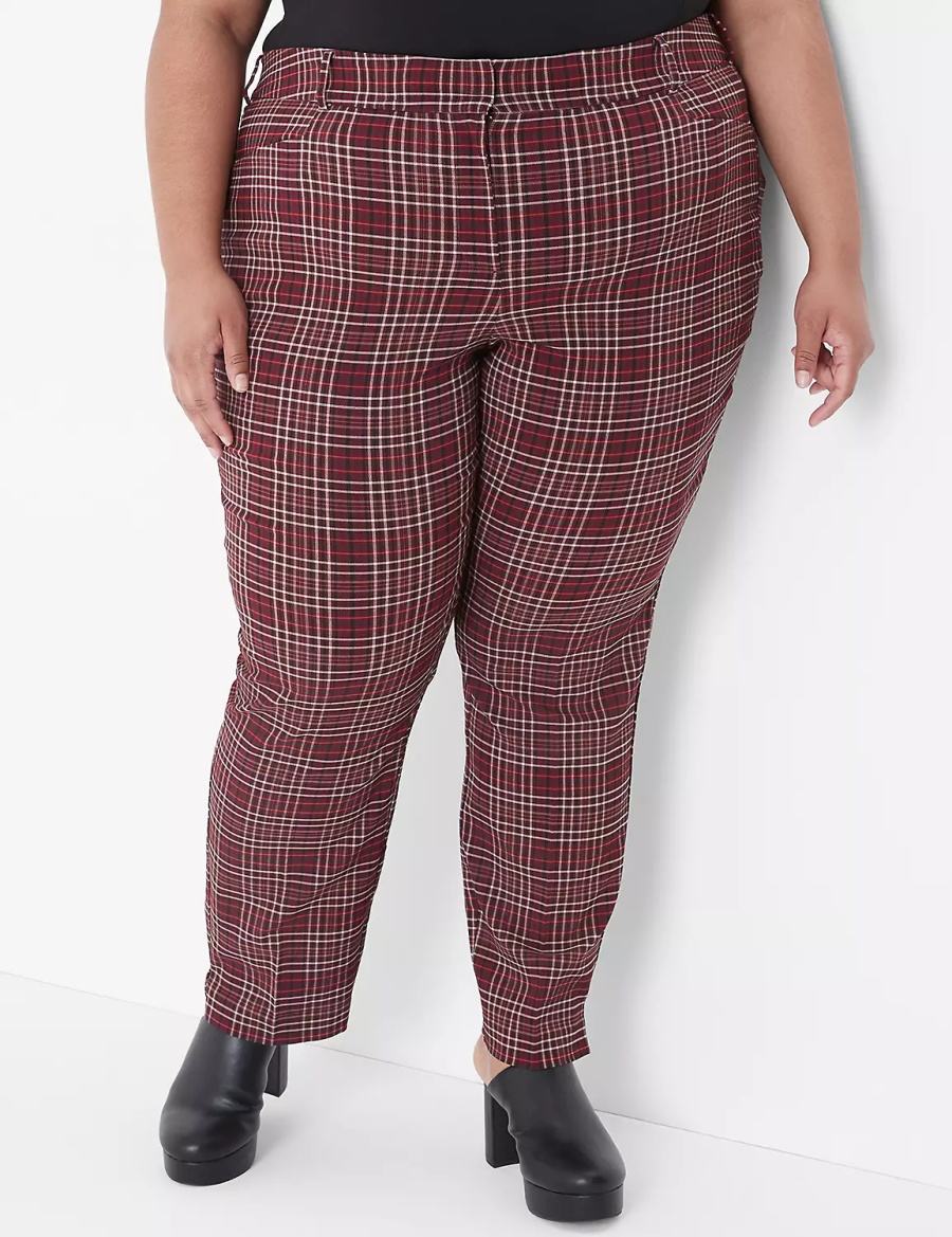 Women Lane Bryant Slim Ankle 4-Season Pants Red | YGB5324OA