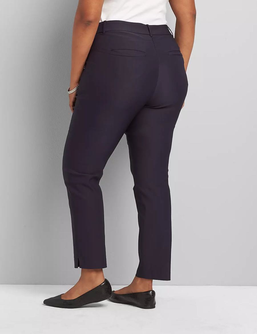 Women Lane Bryant Slim Ankle 4-Season Pants Blue | RWX4038CS