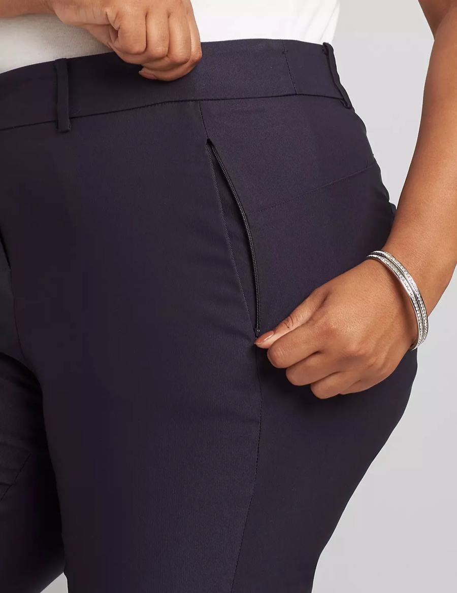 Women Lane Bryant Slim Ankle 4-Season Pants Blue | RWX4038CS