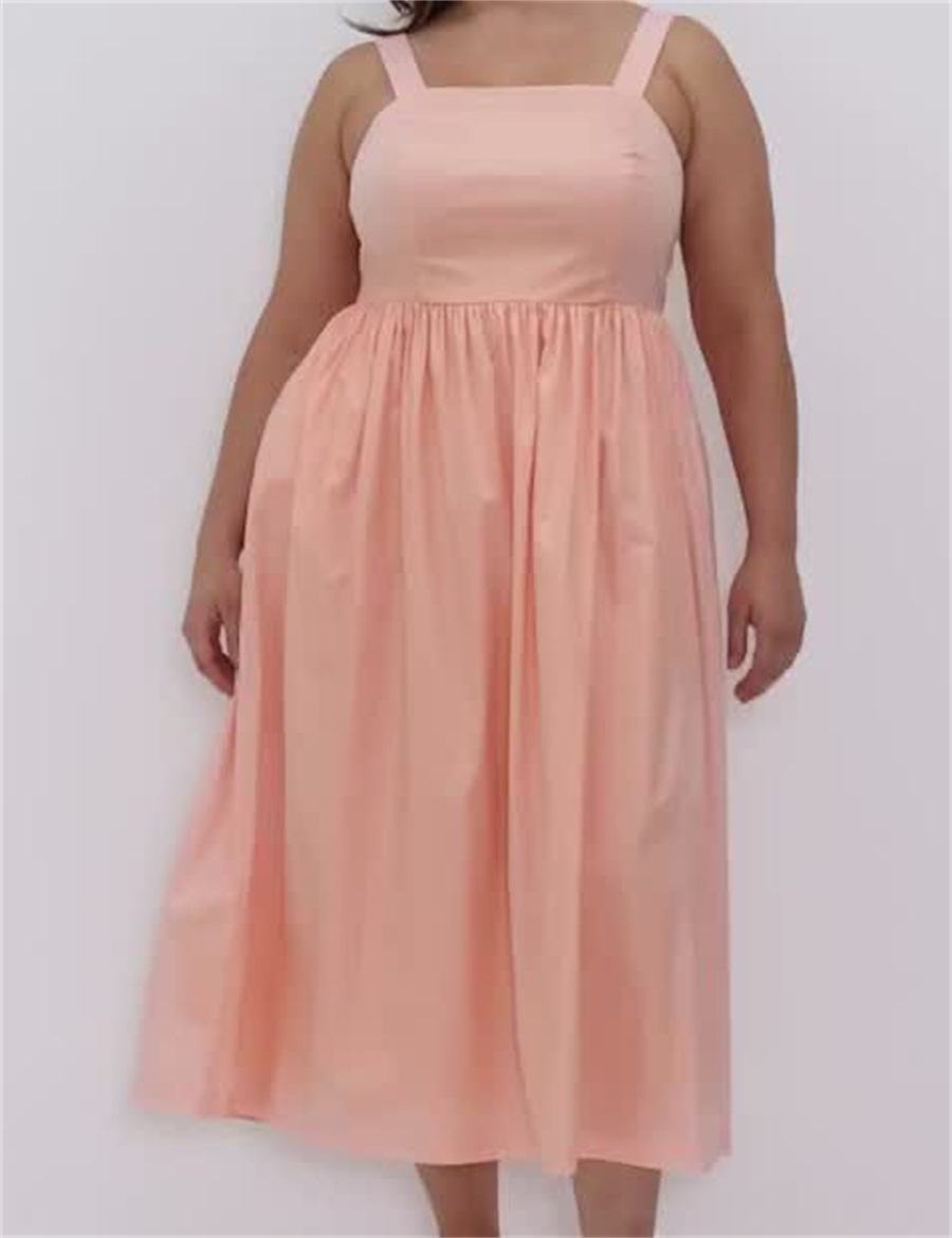 Women Lane Bryant Smocked-Back Pleated Midi Dress Yellow Black | ZXJ9759RF