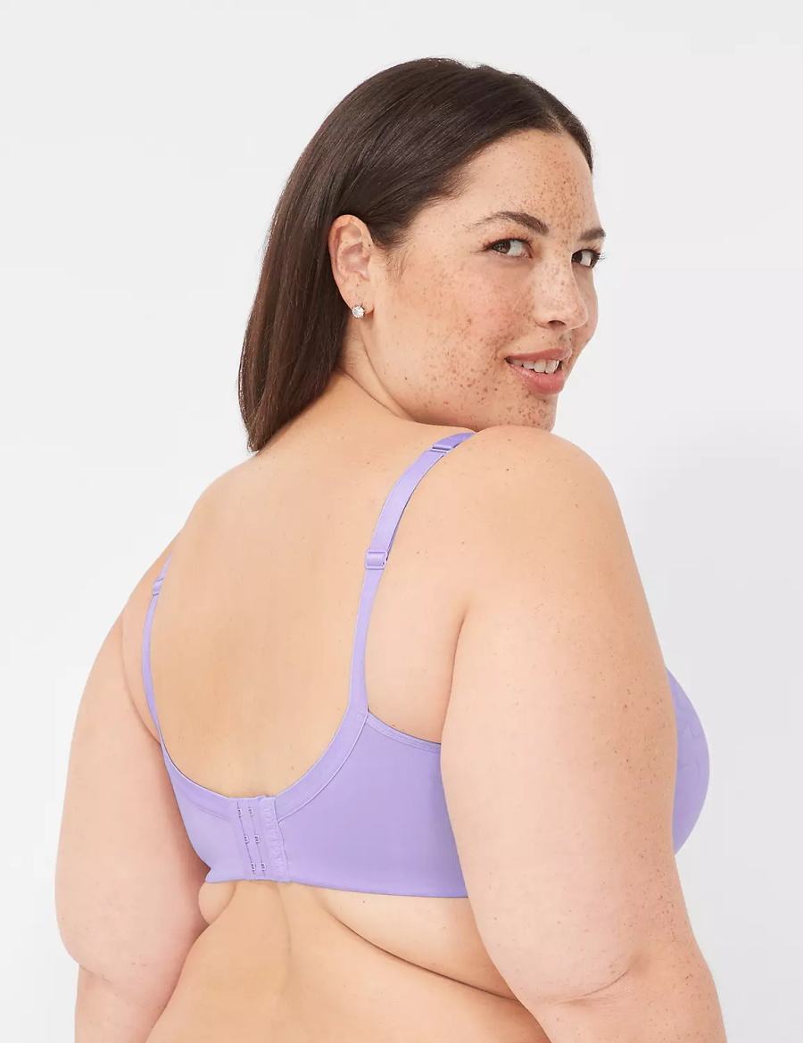 Women Lane Bryant Spacer Lightly Lined Balconette Bra Purple | MZO584YY