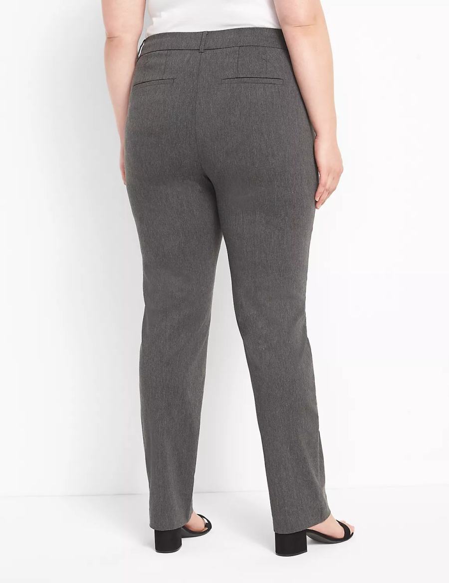 Women Lane Bryant Straight Leg 4-Season Pants Grey | KTU7253RS