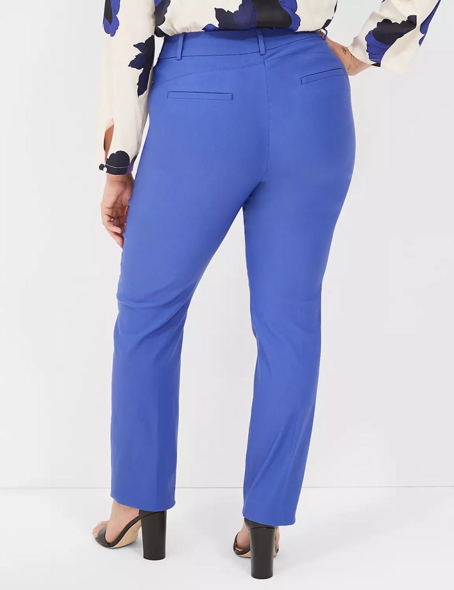 Women Lane Bryant Straight Leg 4-Season Pants Blue | LTB7513SW