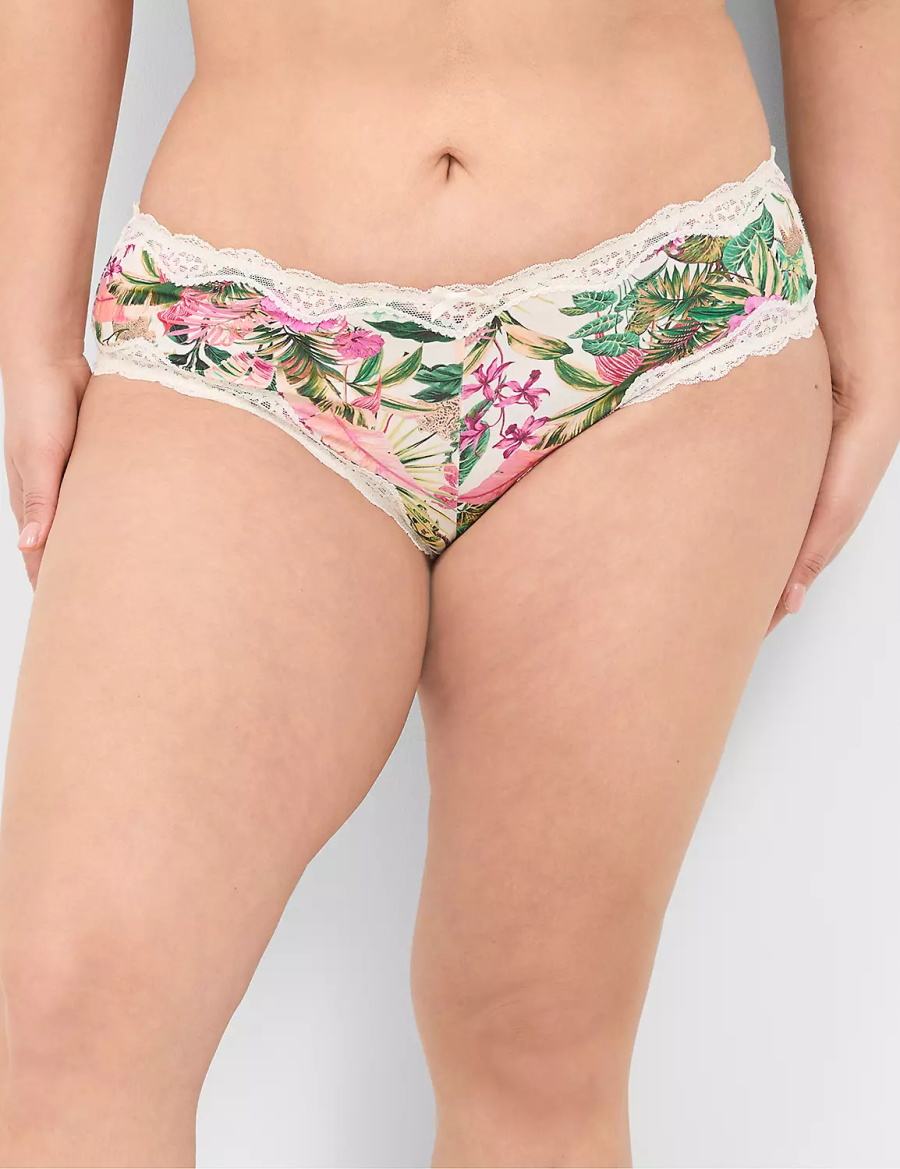 Women Lane Bryant Strappy-Back Cheeky Panty Green Multicolor | JEL2323AB
