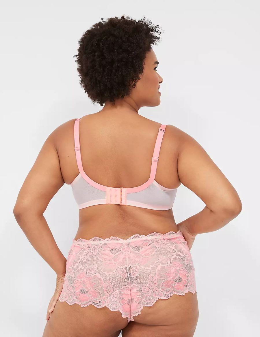 Women Lane Bryant Stretch Lace Cheeky Panty Brown | URG82100IC