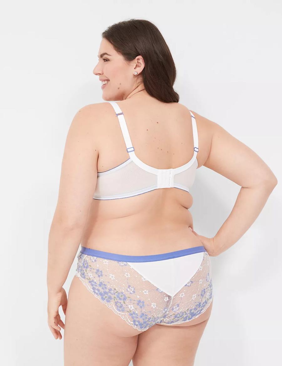 Women Lane Bryant Stretch Lace Hipster Panty White | TCJ2159VU
