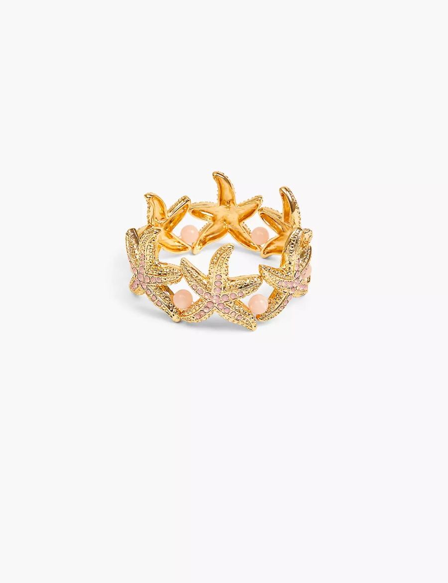 Women Lane Bryant Summer Whimsy Starfish Stretch Bracelets Gold | JYF5034EX