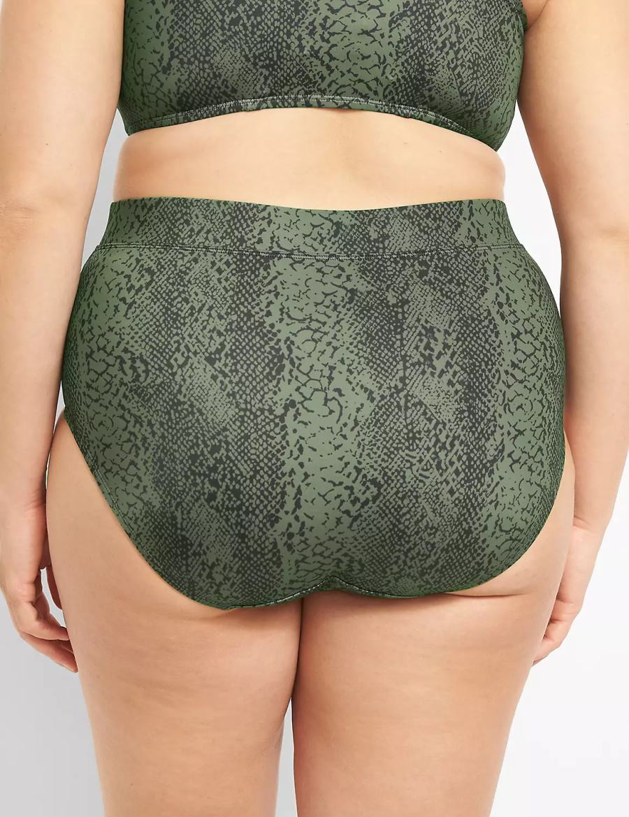 Women Lane Bryant Swim Briefs Dark Green | HJM2692ST