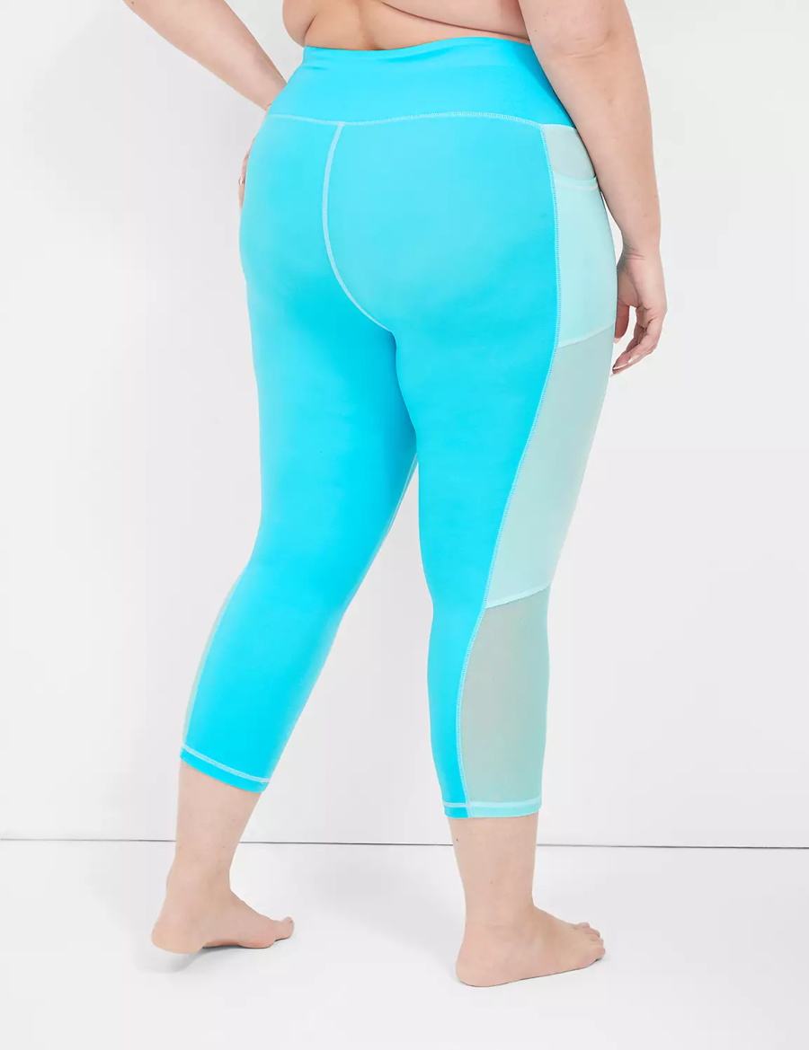 Women Lane Bryant Swim Layering Capri Bikini Bottom Blue | BMH1830PU
