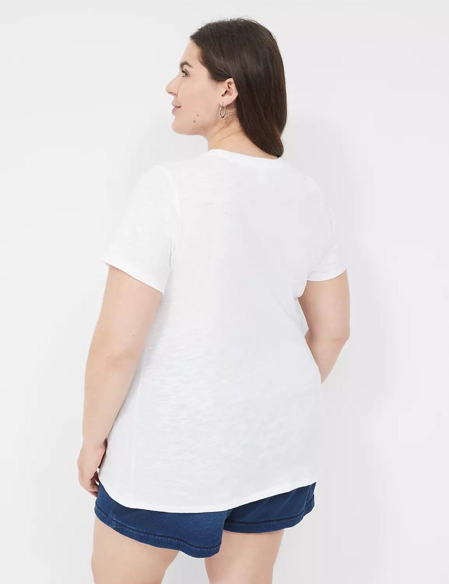 Women Lane Bryant Take a Break Graphic Tee T Shirts White | YET9385GL