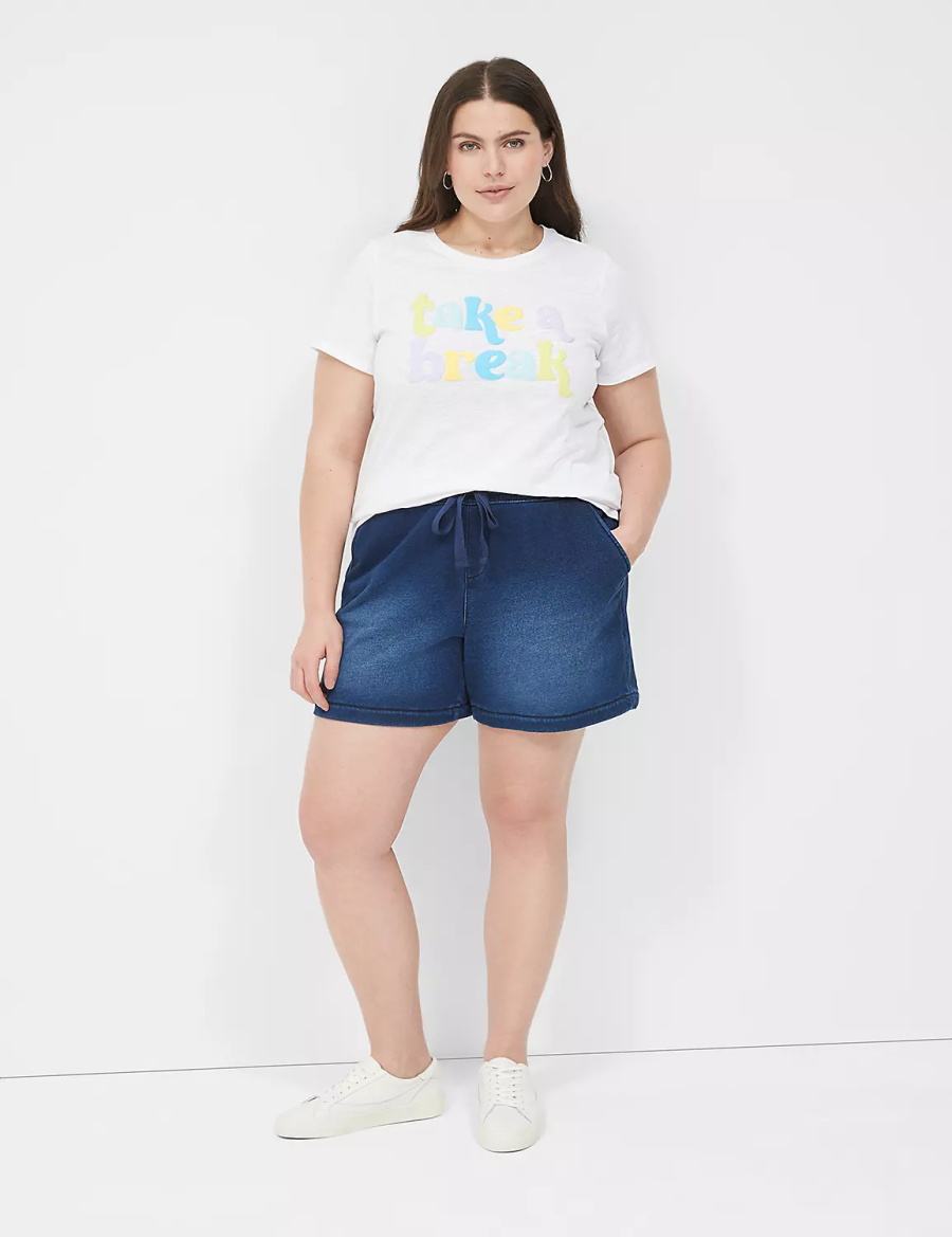 Women Lane Bryant Take a Break Graphic Tee T Shirts White | YET9385GL