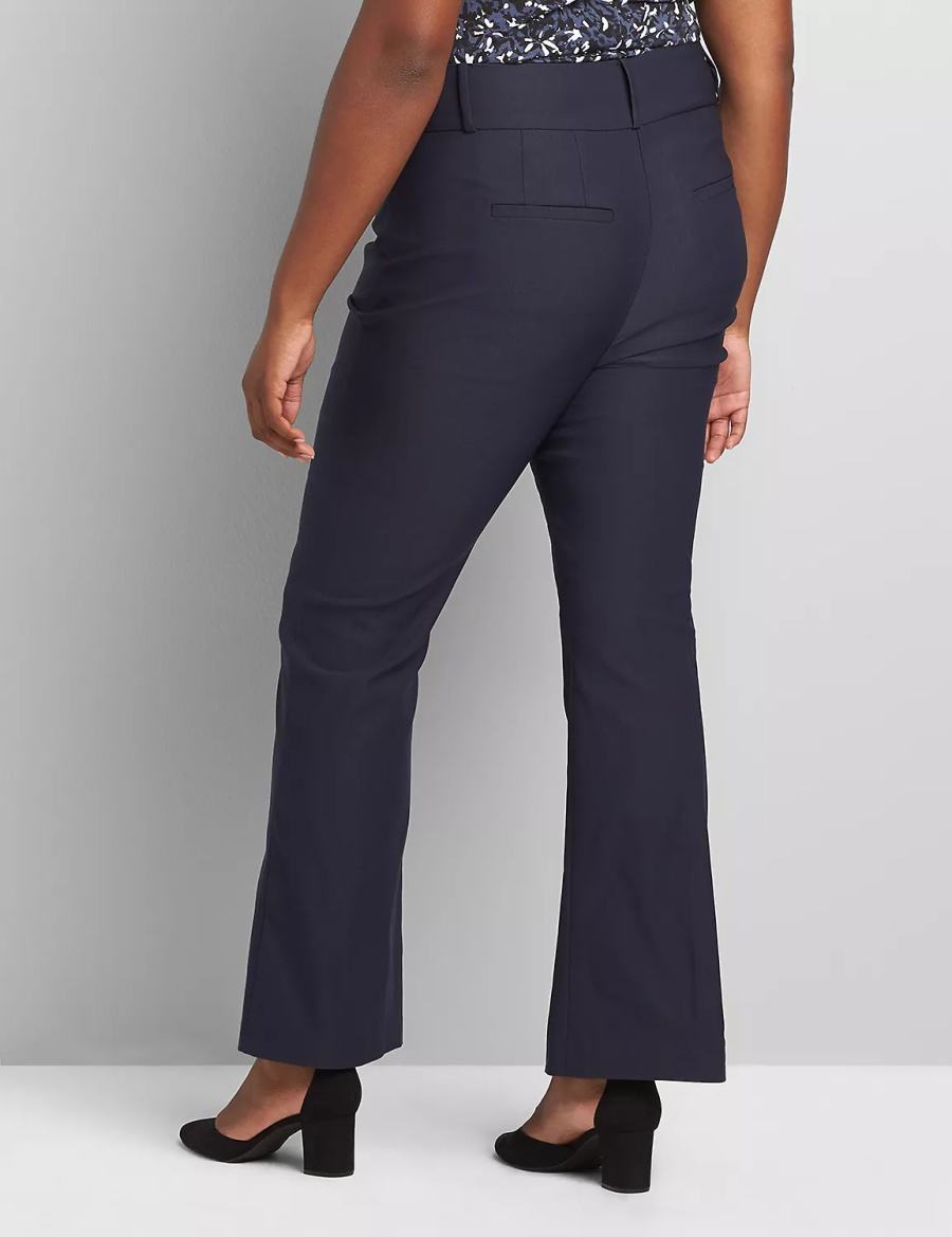 Women Lane Bryant Tighter Tummy High-Rise Boot 4-Season Pants Blue | TQU8231ZL