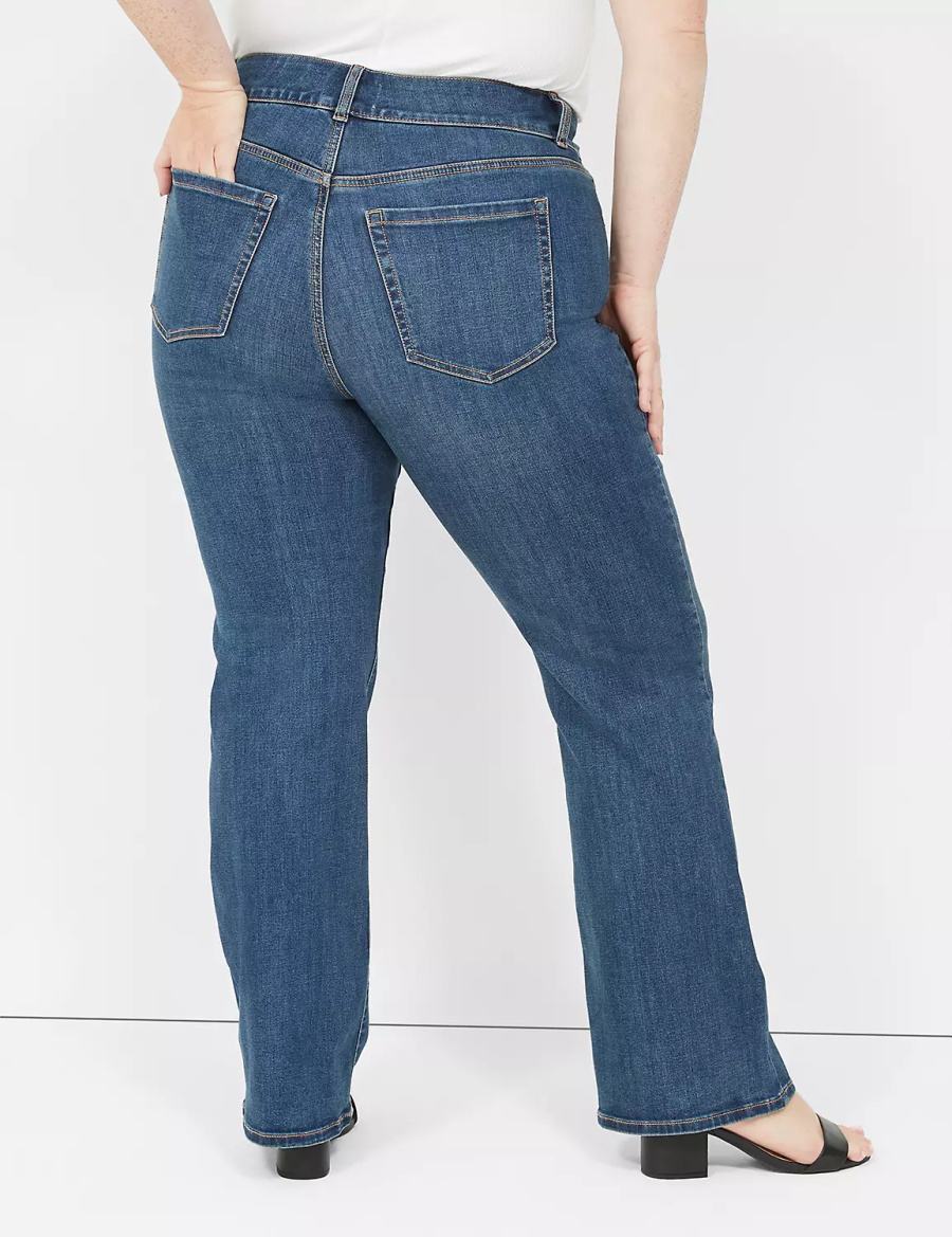 Women Lane Bryant Tighter Tummy High-Rise Boot Jeans Blue | GSC4269OM