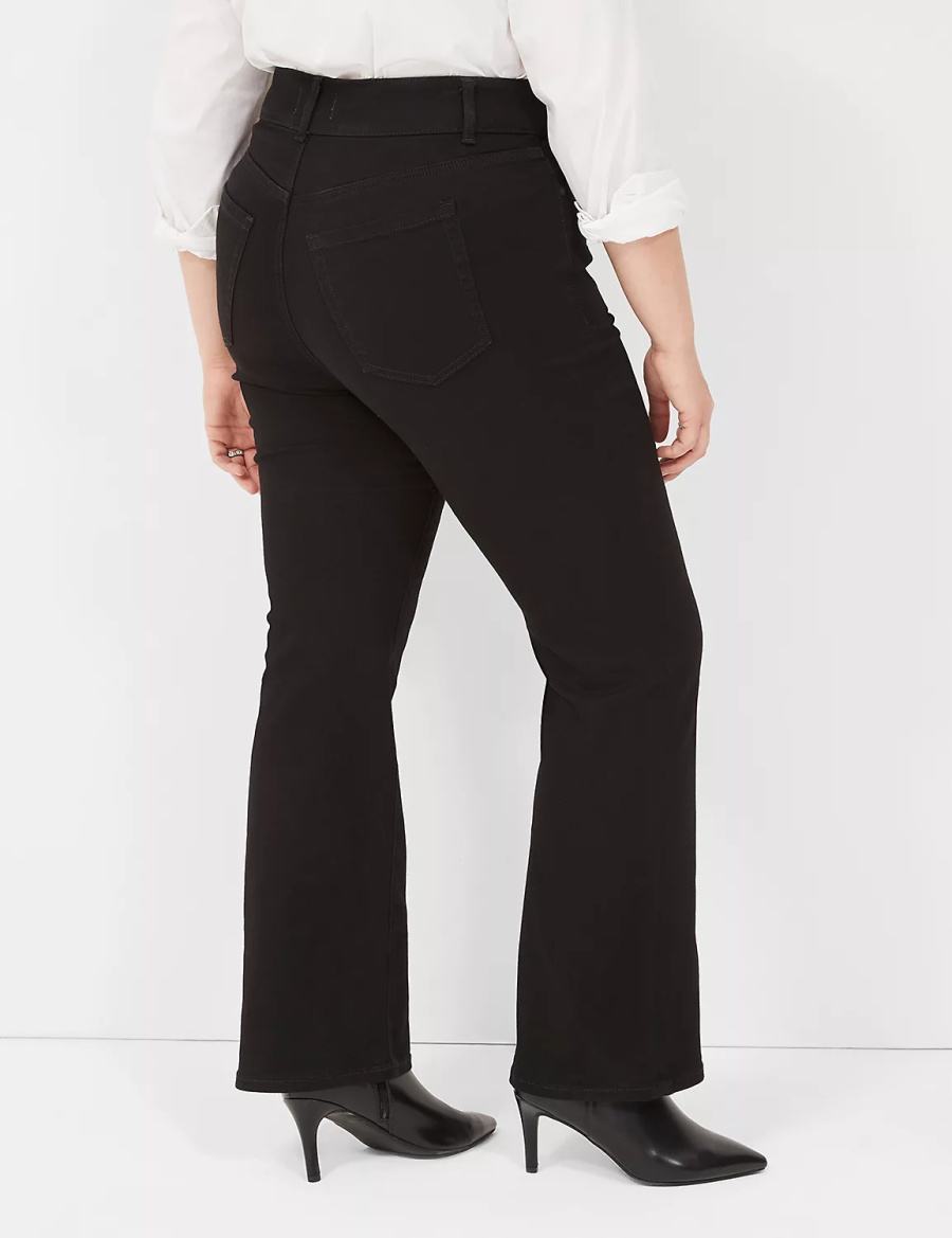 Women Lane Bryant Tighter Tummy High-Rise Boot Jeans Black | JZT1888SG