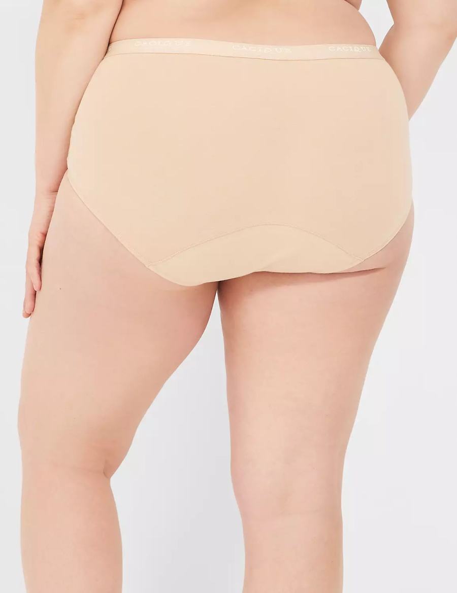 Women Lane Bryant Total Confidence Full Briefs Beige | YSV5099UU