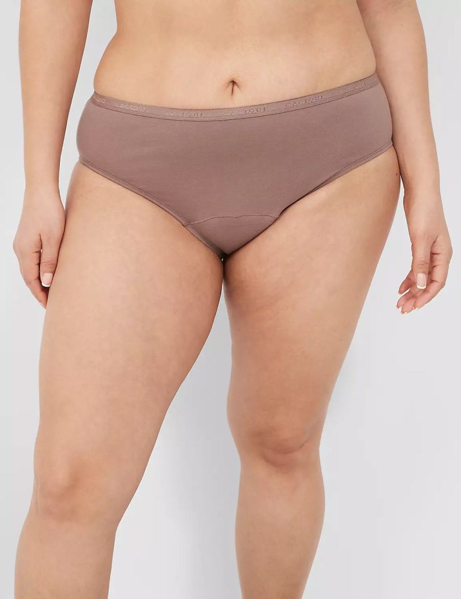 Women Lane Bryant Total Confidence Hipster Panty Deep Grey Brown | OCU6125VN