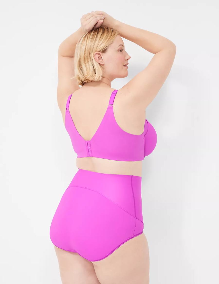 Women Lane Bryant Totally Smooth Lightly Lined Balconette Bra Light Purple | QPD3111IT